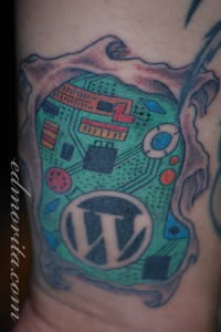 wordpress-tattoo Ed Morita of Bakers Hour blog
