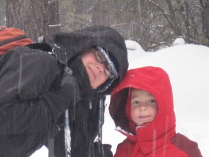 Art Predator & son xcountry ski Flagstaff AZ 2009