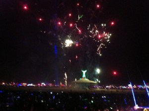 Burning Man fireworks