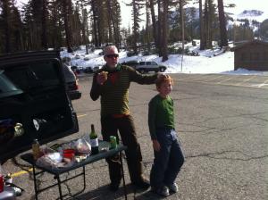 Thanks giving Tail gate party Mill parking Lot Mammoth, CA