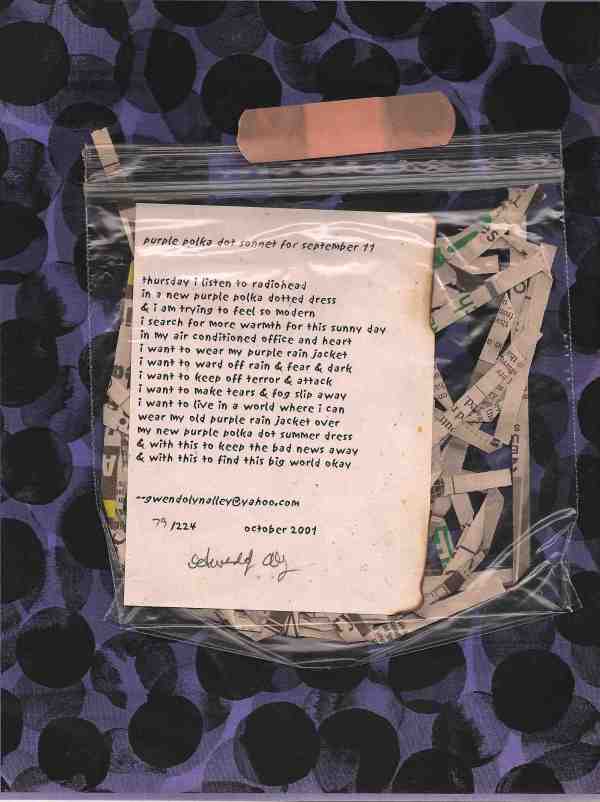 poem by Gwendolyn Alley as published in the October 2001 edition of ArtLife Limited Edition Magazine 